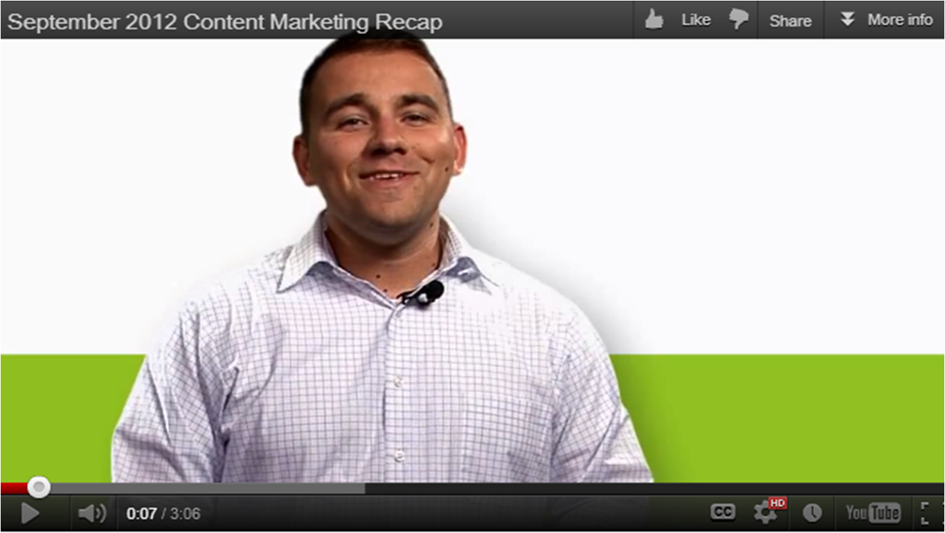 September 2012 Content marketing recap